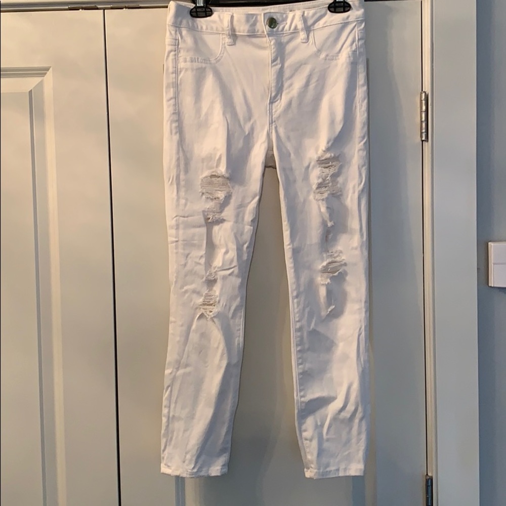 American eagle white super stretch jegging